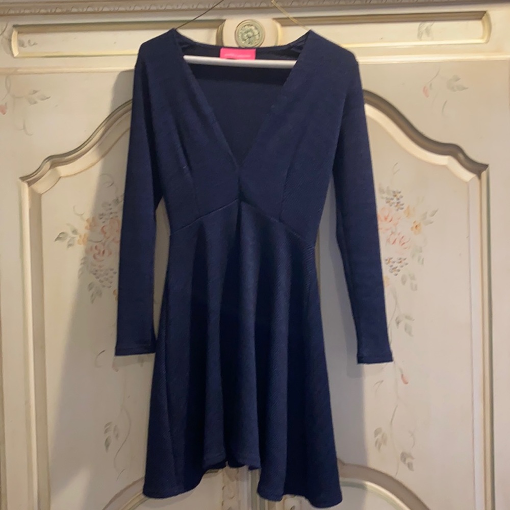 Pookie and Sebastian blue knit dress